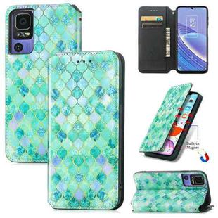 For TCL 40 SE CaseNeo Colorful Magnetic Leather Phone Case(Emerald)