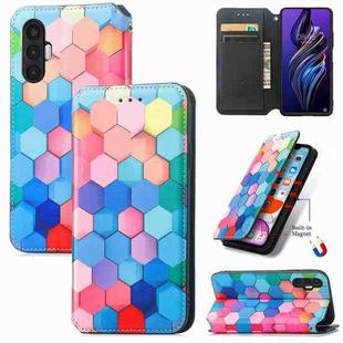 For Tecno Pova 3 CaseNeo Colorful Magnetic Leather Phone Case(Colorful Cube)