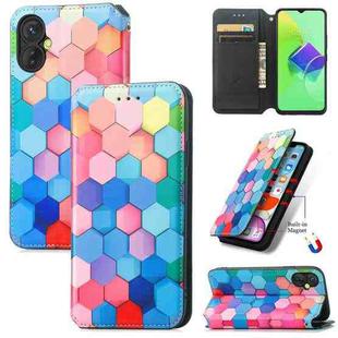 For Tecno Spark 9 Pro CaseNeo Colorful Magnetic Leather Phone Case(Colorful Cube)