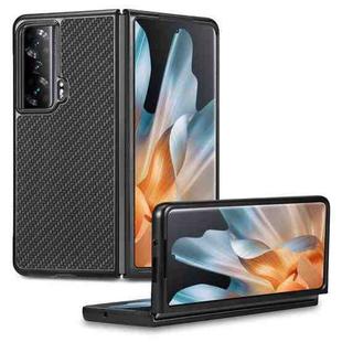 For Honor Magic Vs Carbon Fiber Texture Leather Back Cover Phone Case(Black)