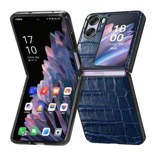 For OPPO Find N2 Flip Crocodile Grain Phone Case(Blue)