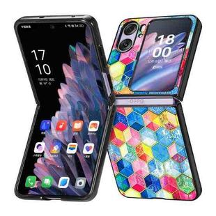 For OPPO Find N2 Flip Colored Drawing Leather Skin Back Cover Phone Case(Magic Space)
