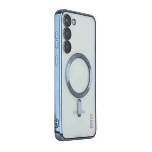 For Samsung Galaxy S23+ 5G ENKAY Electroplated MagSafe Shockproof TPU Phone Case with Lens Film(Light Blue)