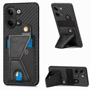 For OPPO Reno9 Carbon Fiber Wallet Flip Card Holder Phone Case(Black)