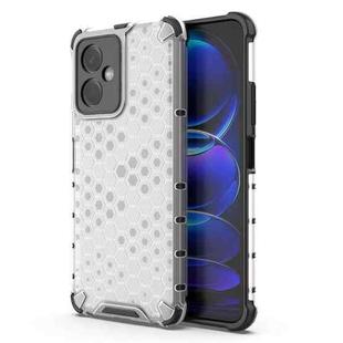 For Xiaomi Redmi Note 12 4G Shockproof Honeycomb Phone Case(White)