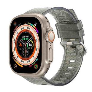 Transparent Shiny Diamond TPU Watch Band For Apple Watch Ultra 49mm / Series 8&7 45mm / SE 2&6&SE&5&4 44mm / 3&2&1 42mm(Black)