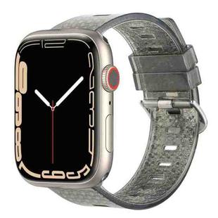 Transparent Shiny Diamond TPU Watch Band For Apple Watch Series 8&7 41mm / SE 2&6&SE&5&4 40mm / 3&2&1 38mm(Black)
