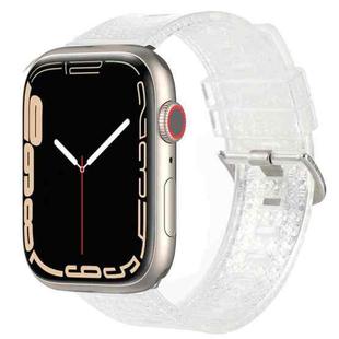 Transparent Shiny Diamond TPU Watch Band For Apple Watch Series 8&7 41mm / SE 2&6&SE&5&4 40mm / 3&2&1 38mm(White)