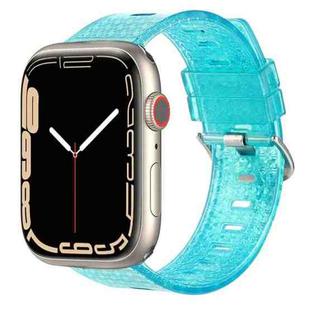Transparent Shiny Diamond TPU Watch Band For Apple Watch Series 8&7 41mm / SE 2&6&SE&5&4 40mm / 3&2&1 38mm(Blue)