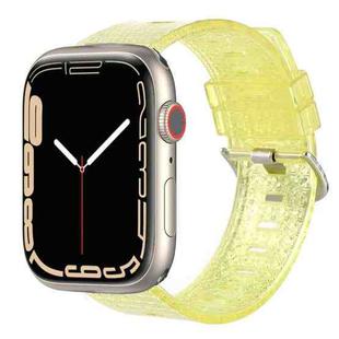 Transparent Shiny Diamond TPU Watch Band For Apple Watch Series 8&7 41mm / SE 2&6&SE&5&4 40mm / 3&2&1 38mm(Yellow)