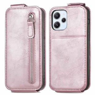 For Xiaomi Redmi 12  4G Zipper Wallet Vertical Flip Leather Phone Case(Pink)