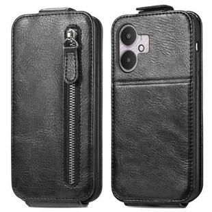 For Xiaomi Redmi 13C 5G Zipper Wallet Vertical Flip Leather Phone Case(Black)