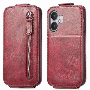 For Xiaomi Redmi 13C 5G Zipper Wallet Vertical Flip Leather Phone Case(Red)