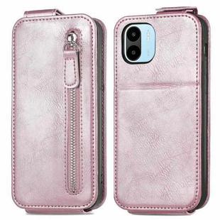 For Xiaomi Redmi A1 Zipper Wallet Vertical Flip Leather Phone Case(Pink)