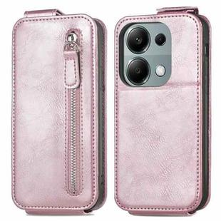For Xiaomi Redmi Note 13 Pro 4G Zipper Wallet Vertical Flip Leather Phone Case(Pink)