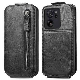 For Xiaomi 13T Zipper Wallet Vertical Flip Leather Phone Case(Black)