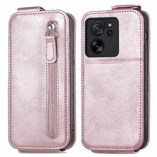 For Xiaomi 13T Zipper Wallet Vertical Flip Leather Phone Case(Pink)