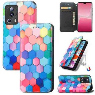 For Xiaomi 13 Lite CaseNeo Colorful Magnetic RFID Anti-theft Leather Phone Case(Color Square)