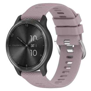 For Garmin Forerunner 55 20mm Cross Textured Solid Color Silicone Watch Band(Roland Purple)