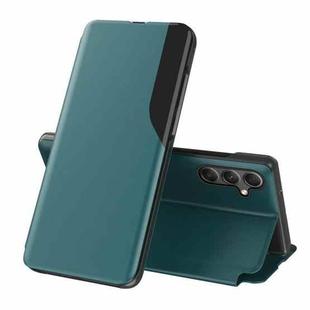 For Samsung Galaxy A24 4G Attraction Flip Holder Leather Phone Case(Green)