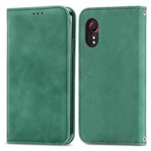 For Samsung Galaxy XCover 5 Retro Skin Feel Magnetic Leather Phone Case(Green)