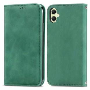 For Samsung Galaxy A05 Retro Skin Feel Magnetic Leather Phone Case(Green)