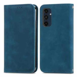 For Samsung Galaxy A16 Retro Skin Feel Magnetic Leather Phone Case(Blue)