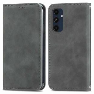 For Samsung Galaxy A16 Retro Skin Feel Magnetic Leather Phone Case(Gray)