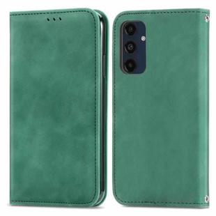 For Samsung Galaxy S24 FE 5G Retro Skin Feel Magnetic Leather Phone Case(Green)