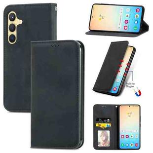 For Samsung Galaxy S25 5G Retro Skin Feel Magnetic Leather Phone Case(Black)