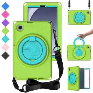 For Samsung Galaxy Tab A9 8.7 X110/X115 EVA Hybrid PC Shockproof Tablet Case with Frame(Grass Green)