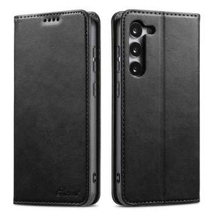 For Samsung Galaxy S24 5G Suteni Calf Texture Horizontal Flip Leather Phone Case(Black)