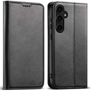 For Samsung Galaxy S23 FE 5G Suteni Calf Texture Horizontal Flip Leather Phone Case(Black)