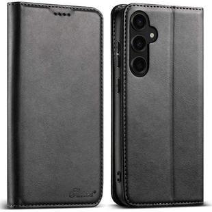 For Samsung Galaxy A34 5G Suteni Calf Texture Horizontal Flip Leather Phone Case(Black)