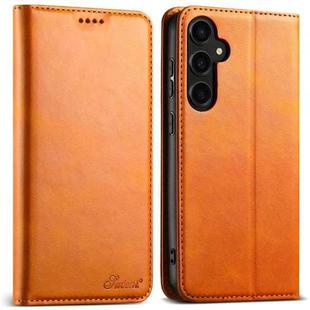 For Samsung Galaxy A54 5G Suteni Calf Texture Horizontal Flip Leather Phone Case(Khaki)