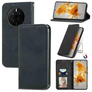 For Huawei Mate 50 Retro Skin Feel Magnetic Flip Leather Phone Case(Black)