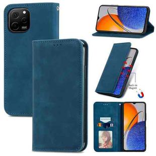 For Huawei Nova Y61 Retro Skin Feel Magnetic Flip Leather Phone Case(Blue)
