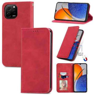 For Huawei Nova Y61 Retro Skin Feel Magnetic Flip Leather Phone Case(Red)