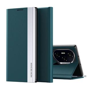 For Honor 300 Pro Side Electroplated Adsorption Leather Phone Case(Green)