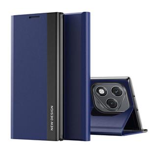 For Honor 400 Lite Side Electroplated Adsorption Leather Phone Case(Dark Blue)