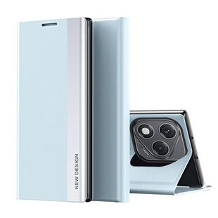 For Honor 400 Lite Side Electroplated Adsorption Leather Phone Case(Light Blue)