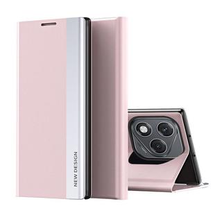 For Honor 400 Lite Side Electroplated Adsorption Leather Phone Case(Pink)