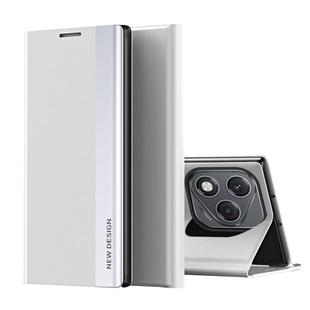 For Honor 400 Lite Side Electroplated Adsorption Leather Phone Case(Silver)