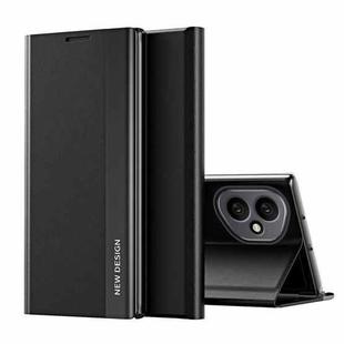 For Honor 400 Global 156.5mm Side Electroplated Adsorption Leather Phone Case(Black)