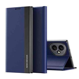 For Honor 400 Global 156.5mm Side Electroplated Adsorption Leather Phone Case(Dark Blue)