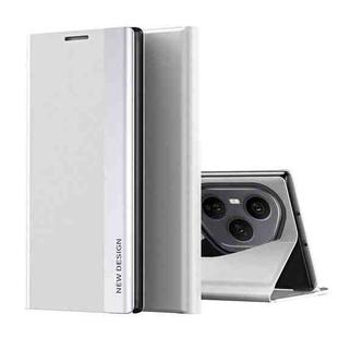 For Honor 400 Pro Global 160.8mm Side Electroplated Adsorption Leather Phone Case(Silver)