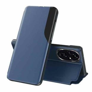 For Honor 200 Attraction Flip Holder Leather Phone Case(Blue)