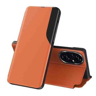 For Honor 200 Attraction Flip Holder Leather Phone Case(Orange)