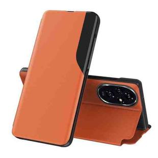 For Honor 200 Pro Attraction Flip Holder Leather Phone Case(Orange)