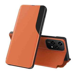 For Honor 200 Lite Global Attraction Flip Holder Leather Phone Case(Orange)